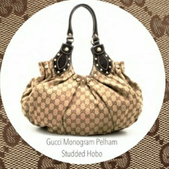 💯Authentic Gucci Studded Pelham Hobo 👜 - Picture 1 of 8